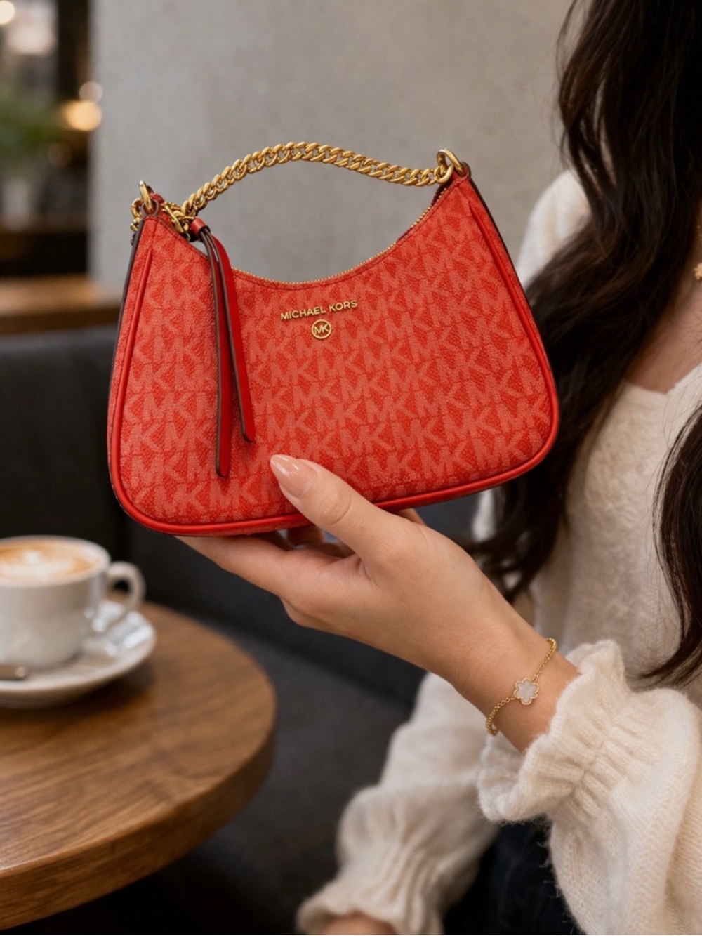 Michael Kors Red Shoulder Bag